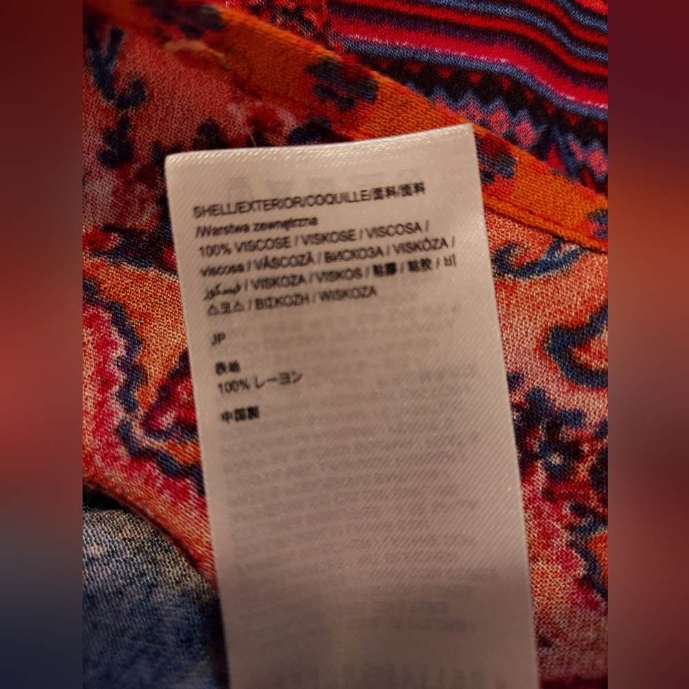 Desigual Boho Multicolor Floral Patchwork Poncho … - image 5